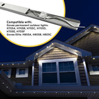 GlowTrax Classic aluminum track installed on roofline — compatible with Govee H705A H705B H705C H705D H705E H705F and Govee Elite H805A H805B H805C permanent outdoor lights