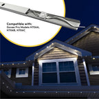 GlowTrax Pro aluminum track installed on roofline — compatible with Govee Pro H706A H706B H706C permanent outdoor lights