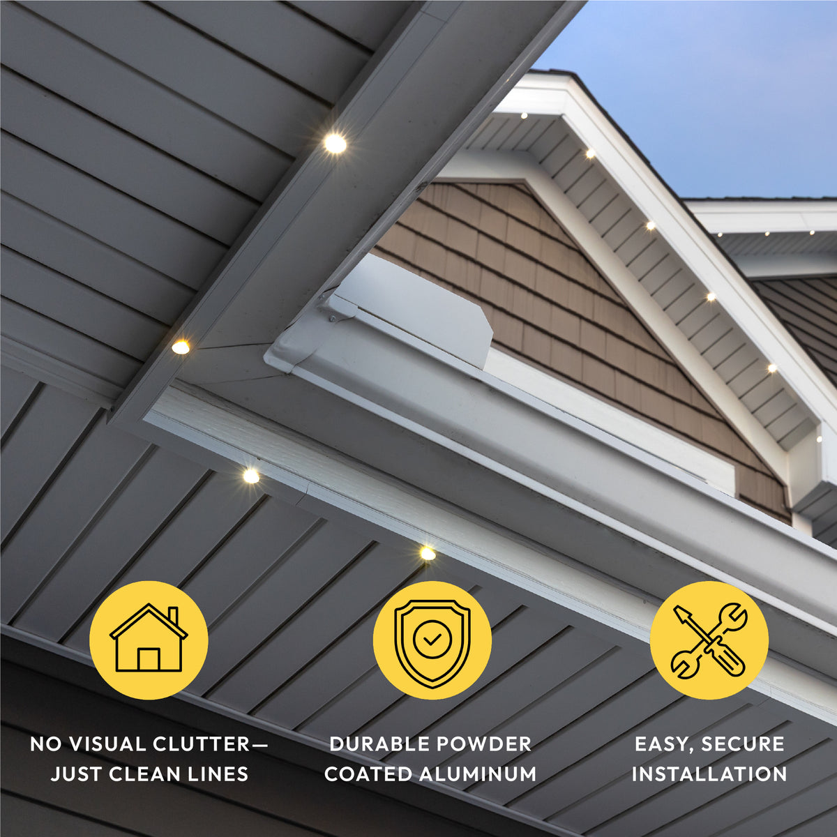 GlowTrax Classic — Aluminum Track for Govee Permanent Outdoor Lights
